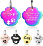Dog Tags Personalized for Pets - YEHANTI Personalized Dog Tags with Lovely Icons, Durable Stainless Steel Pet ID Tags for Small Large Dogs Cats, Custom Dog Name Tags Engraved on Both Sides (Bone) - Image 14