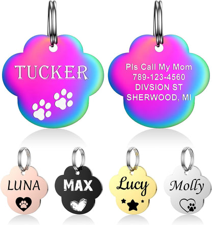 Dog Tags Personalized for Pets - YEHANTI Personalized Dog Tags with Lovely Icons, Durable Stainless Steel Pet ID Tags for Small Large Dogs Cats, Custom Dog Name Tags Engraved on Both Sides (Bone) - Image 14