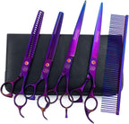 Professional Dog Grooming Scissors Set, 7 Inch/8 Inch Pet Grooming Scissors Chunkers Shears for Dog, Curved Dog Grooming Scissors, Thinning Shears for Dog with Grooming Comb - Image 10