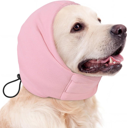 AOFITEE Dog Calming Hoodie front view on a pet for noise anxiety relief.