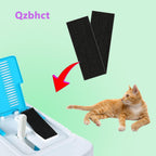 T-Petpart replacement litter box filters showing the trimmable eight inch by three inch dimensions