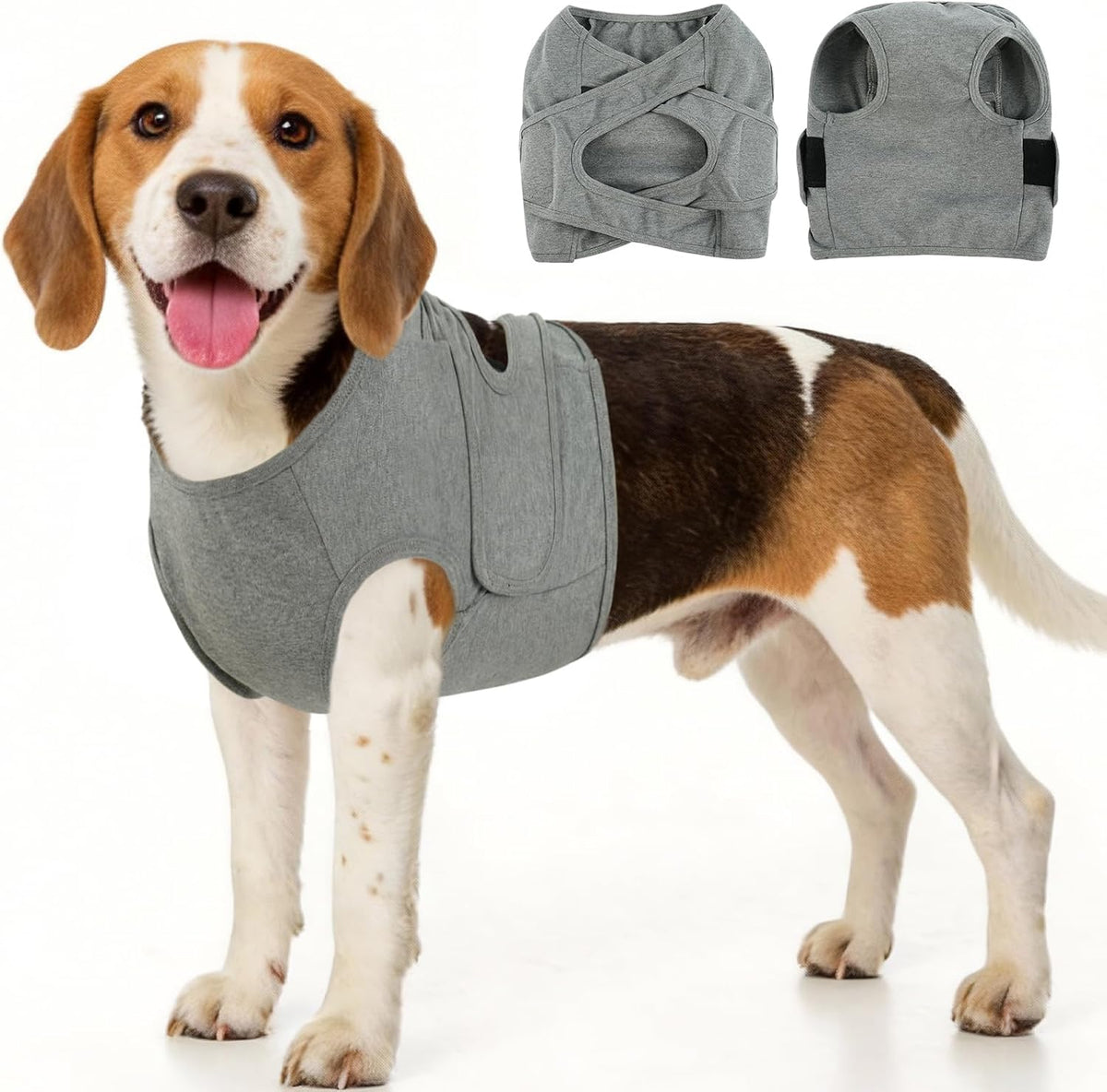 BRKURLEG Chest Recovery Suit for Dogs, Dog Chest Wound Cover, Breathable & Soft Pet Surgery Recovery Suit, Anti-Licking Wound Vest, Not for Spay/Neuter Surgeries, Pet Cone Alternative, Grey XXL - Image 10