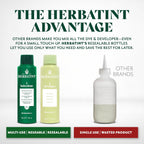 Back label of Herbatint permanent color gel listing organic herbal extracts