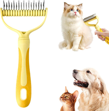 Double-Sided Pet Grooming Brush for Dogs and Cats, 2026 New Dog Deshedding Brush, Dematting Comb Removes Tangles Knots and Loose Fur, Ergonomic Pet Grooming Tool (Blue) - Image 12
