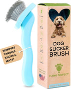 Slicker Brush for Dogs - Long Pin for Poodles, Doodles & Long Haired Dogs, Deshedding & Dematting Tool, Slicker Dog Brushes for Grooming (Coral, Flat Large) - Image 10