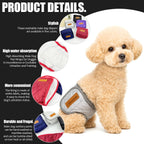 Absorbent inner mesh lining of Colenumone washable pet diaper wrap