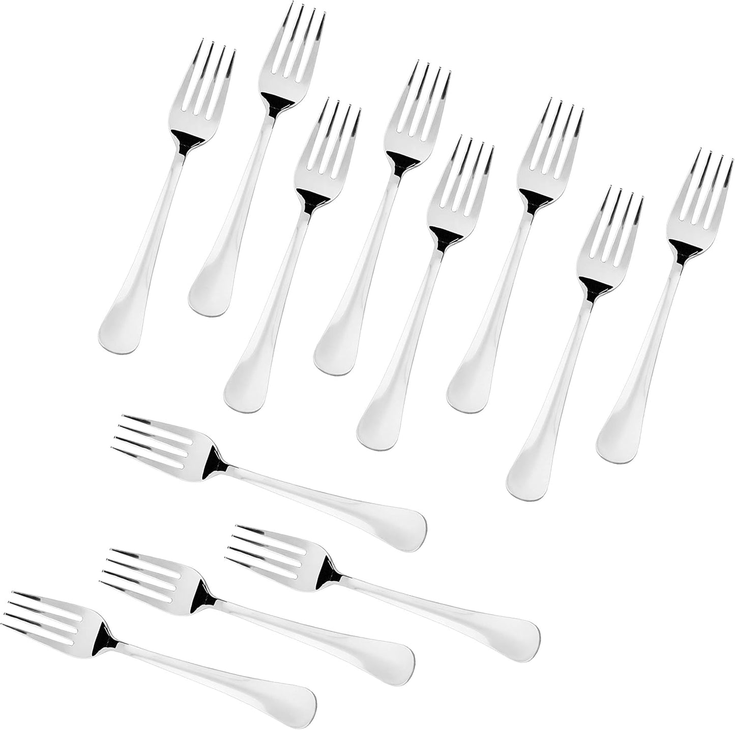 Sumeet stainless steel baby medium forks set of 12 pieces front view