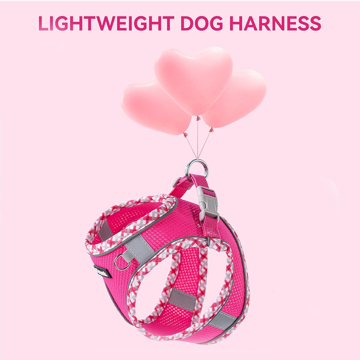 Petank imported reflective safety dog harness aerial view