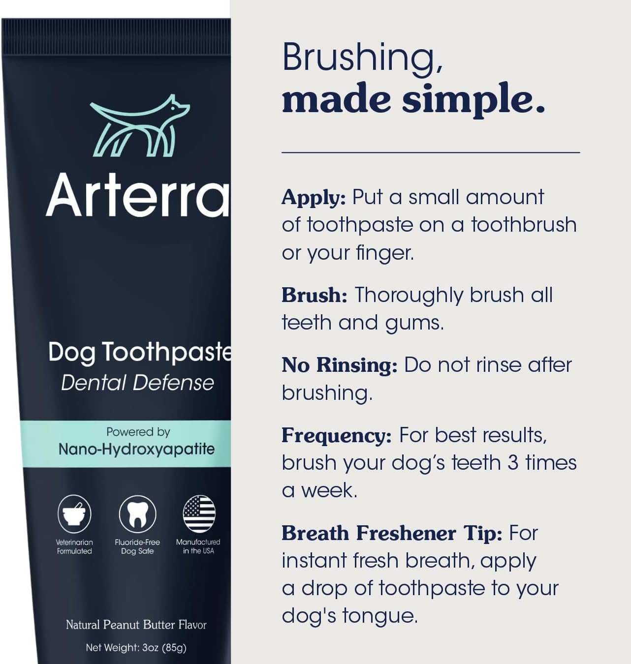 Natural plant-based dog dental care product