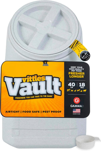 Vittles Vault Traditional Pet Food Storage Container For Dog Kibbles/Bird Seed/Oatmeal/Rice/Flour/Cereal, BPA Free Plastic, Sealed Airtight For Cat Food, Up To 50 lb, Made in USA, With Scoop, Gray - Image 15