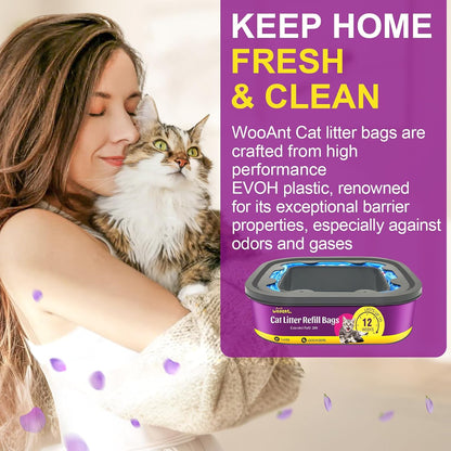 Infographic highlighting the leak-proof design and multi-layered odor protection barrier.