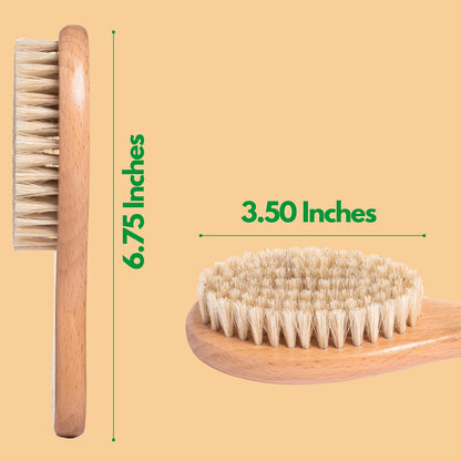 GranNaturals wooden pet grooming brush base showing authentic brand construction.