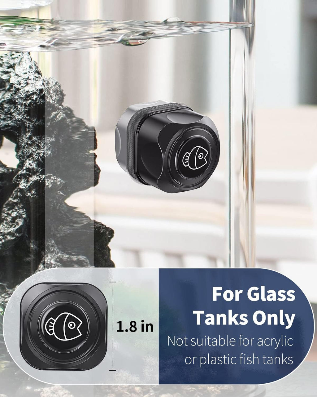 Pawfly glass fish tank cleaner detached view