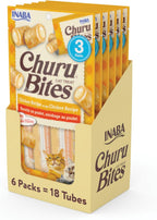 INABA Churu Bites for Cats, Soft/Chewy Baked Chicken Wrapped Churu Filled Cat Treats with Vitamin E, 0.35 Ounces per Tube, 18 Tubes Total (3 Tubes per Pack), Tuna with Salmon Recipe - Image 13