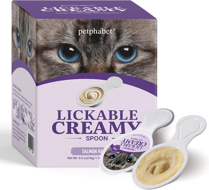 PETPHABET Lickable Cat Treats Spoon, 36 Count Creamy Puree Kitten Treats Variety Pack, Functional Wet Paste Cat Snacks for Skin & Coat Support, Hairball Relief, Urinary Health, Grain-Free Kitty Treat - Image 9