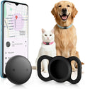 Vebiso Android Google GPS Dog Collar front view showing the tracker tag inside the waterproof holder.