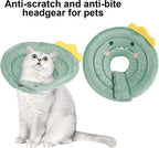FRIUSATE kitten recovery cone used as a comfortable sleeping pillow side profile view.