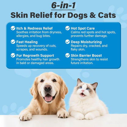 Oivolii pet skin repair serum showing the unique mess free roll on applicator design.