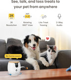 Furbo Mini 360 pet camera displaying rotating treat dispensing feature