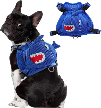 Dog Harness with Backpack, Adjustable Dog Backpack Harness for Small Medium Dogs, No-Pull Breathable Backpacks for Dogs to Wear, for Traveling, Hiking, Camping, Training, Green Frog S - Image 9