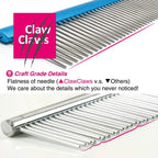 Claw Claws metal pet comb showing non-corrosive anodized aluminum handle finish