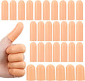 Matwsec silicone finger protectors front view pack showing skin color gel cots