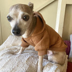Close up of the soft fleece interior lining on Jecikelon pet hoodie