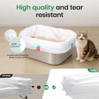 Durable puncture resistant cat litter bag showing scratch resistant material against cat claws.