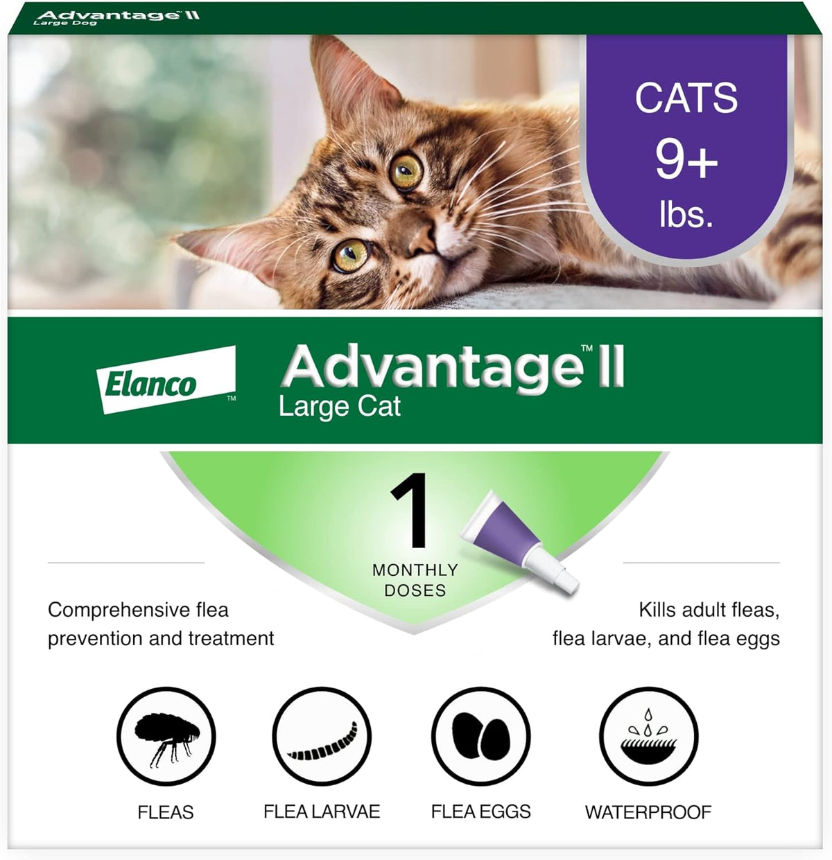 Advantage II Large Cat Vet-Recommended Flea Treatment & Prevention | Cats Over 9 lbs. | 2-Month Supply - Image 12