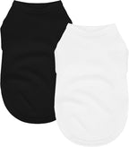 Ziagaop 2 pack solid color dog shirts front view