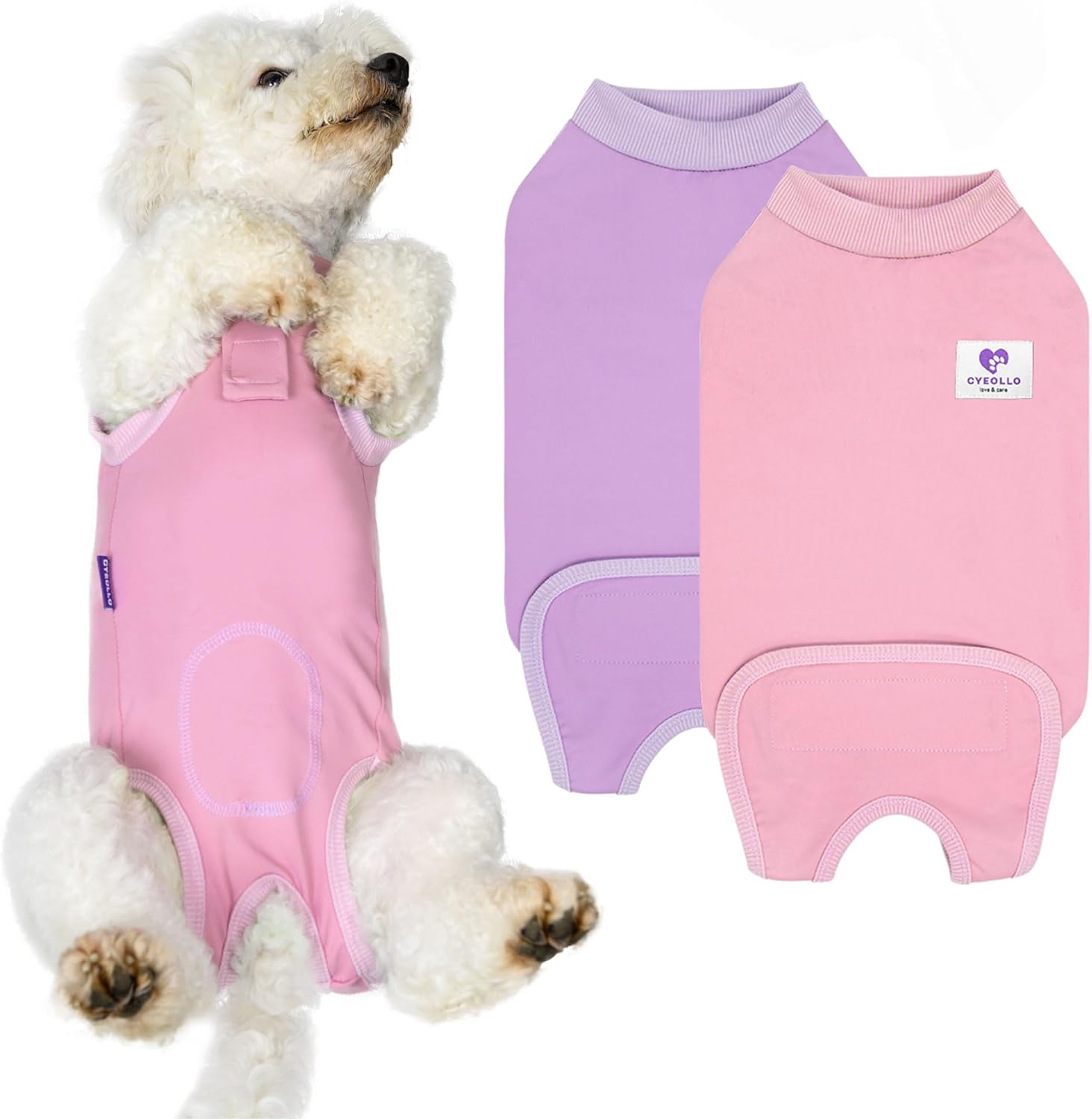cyeollo Recovery Suit for Dogs Surgery Suit Female Spay Soft Pet Onesie Bodysuit Male Dog Neuter, Small Dogs Surgical Recovery Shirt, Yellow Duck, M - Image 14