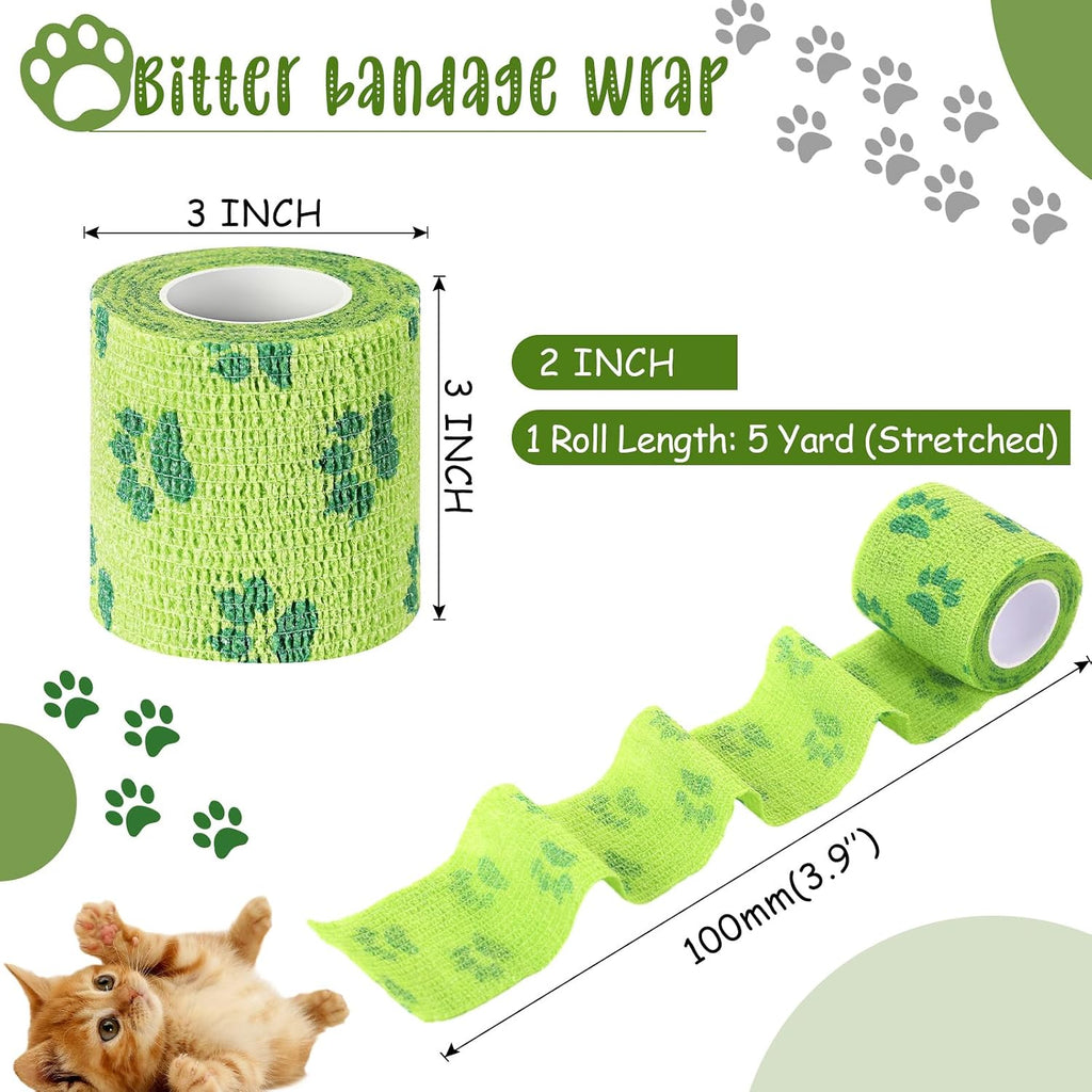 Six rolls of Threlaco bitter bandage for dogs packaging