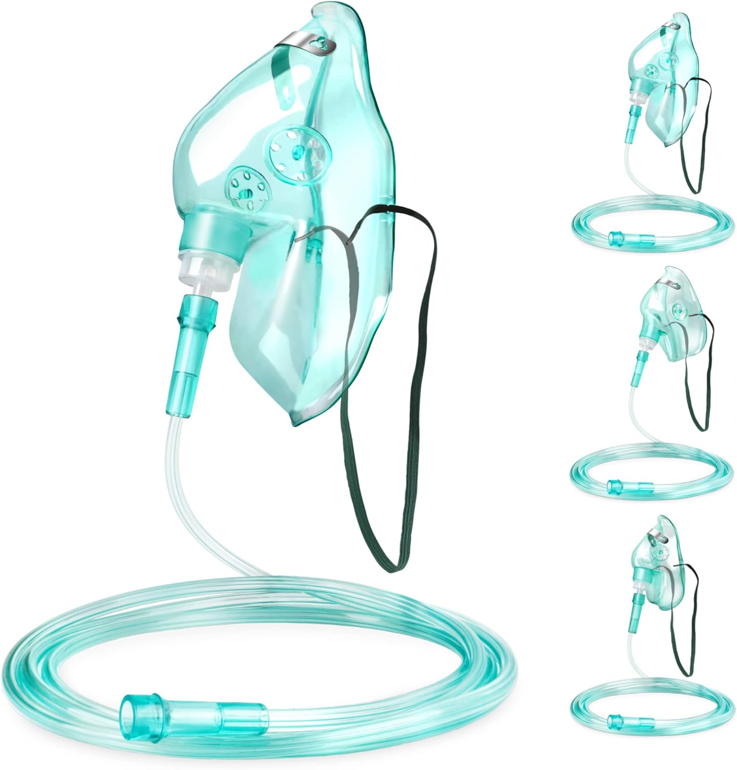 ANSNF oxygen mask 3 pack front view with tubing