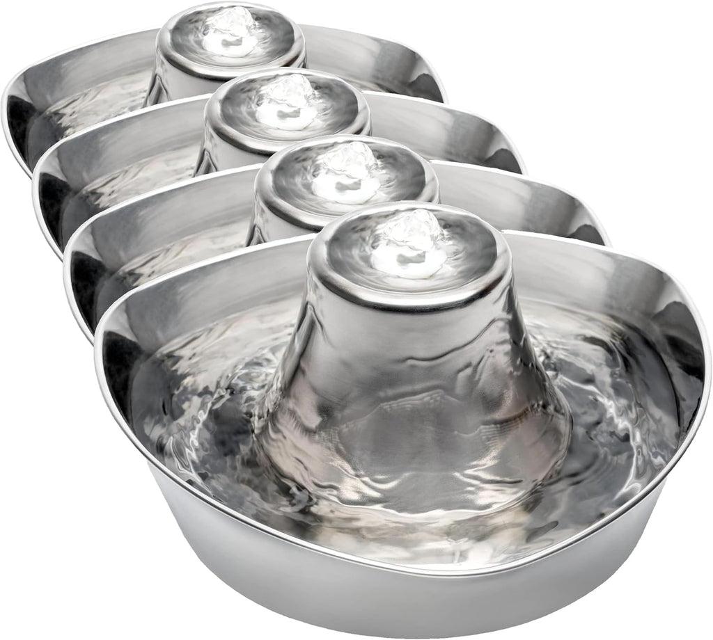 PetSafe Seaside Stainless Steel Cat & Dog Fountain, 60 Oz Water Capacity - 2 Water Filters & 1 Pump Included, Soothing Flow for Pets, Scratch-and Rust-Resistant Material - Quiet Motor - Image 11