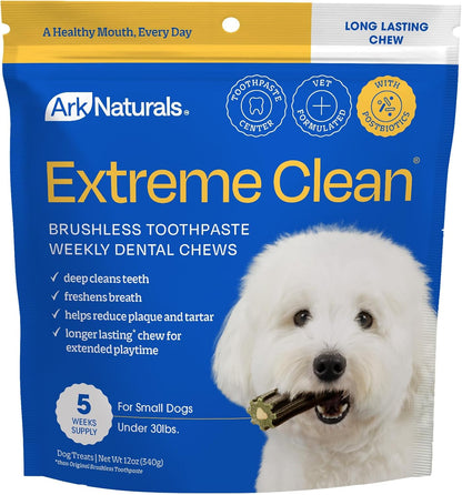 Packaging details for Ark Naturals USA imported dental chews