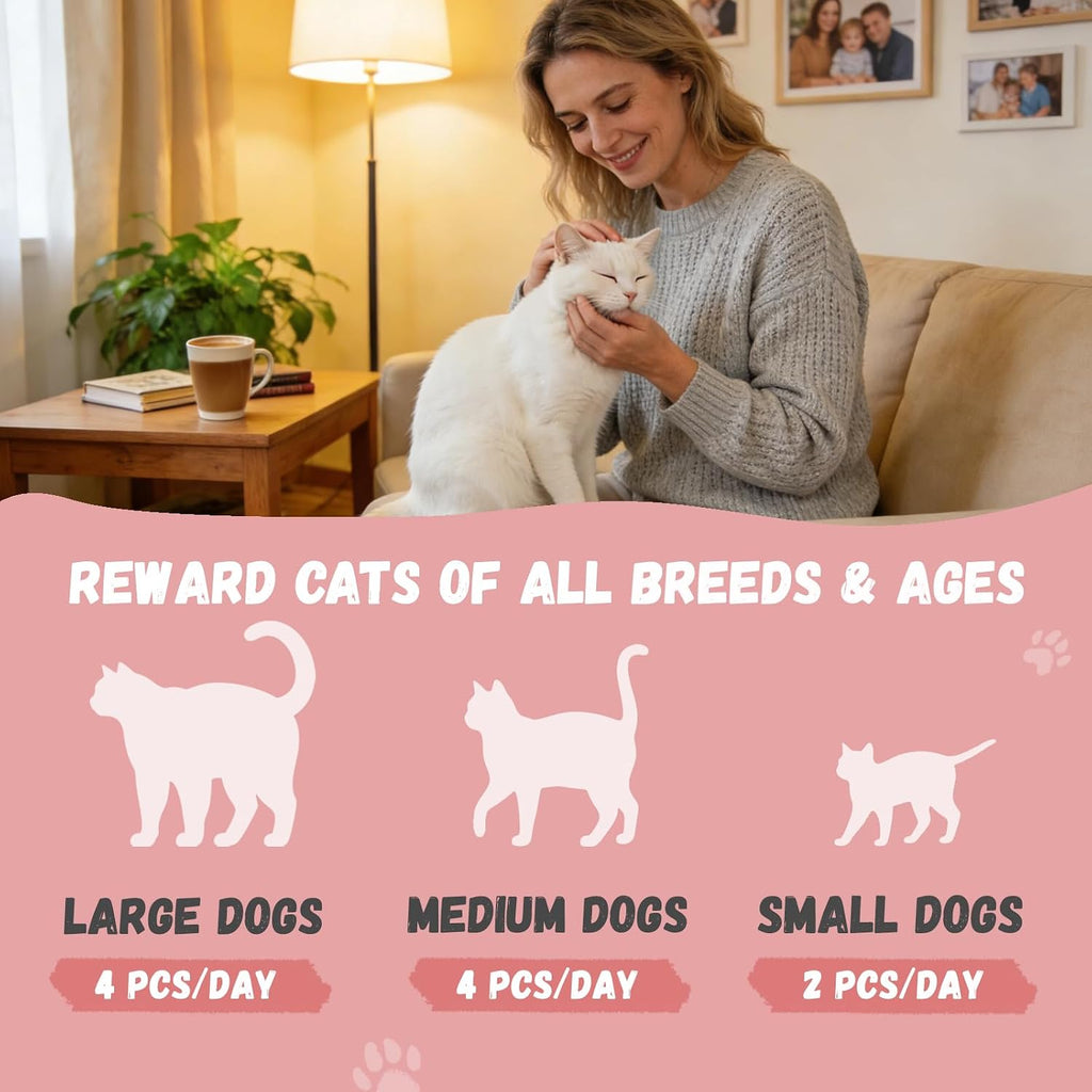 Serving suggestion of Pawmate treat as a food topper