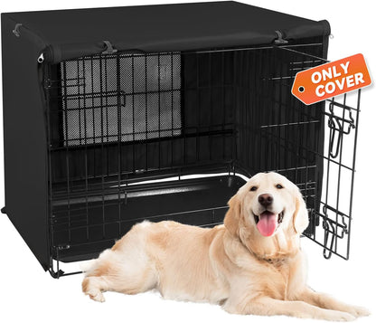 X-ZONE PET Double Door Dog Crate Cover - Polyester Pet Kennel Cover Fits 30 inches Wire Crate, Tan - Image 9