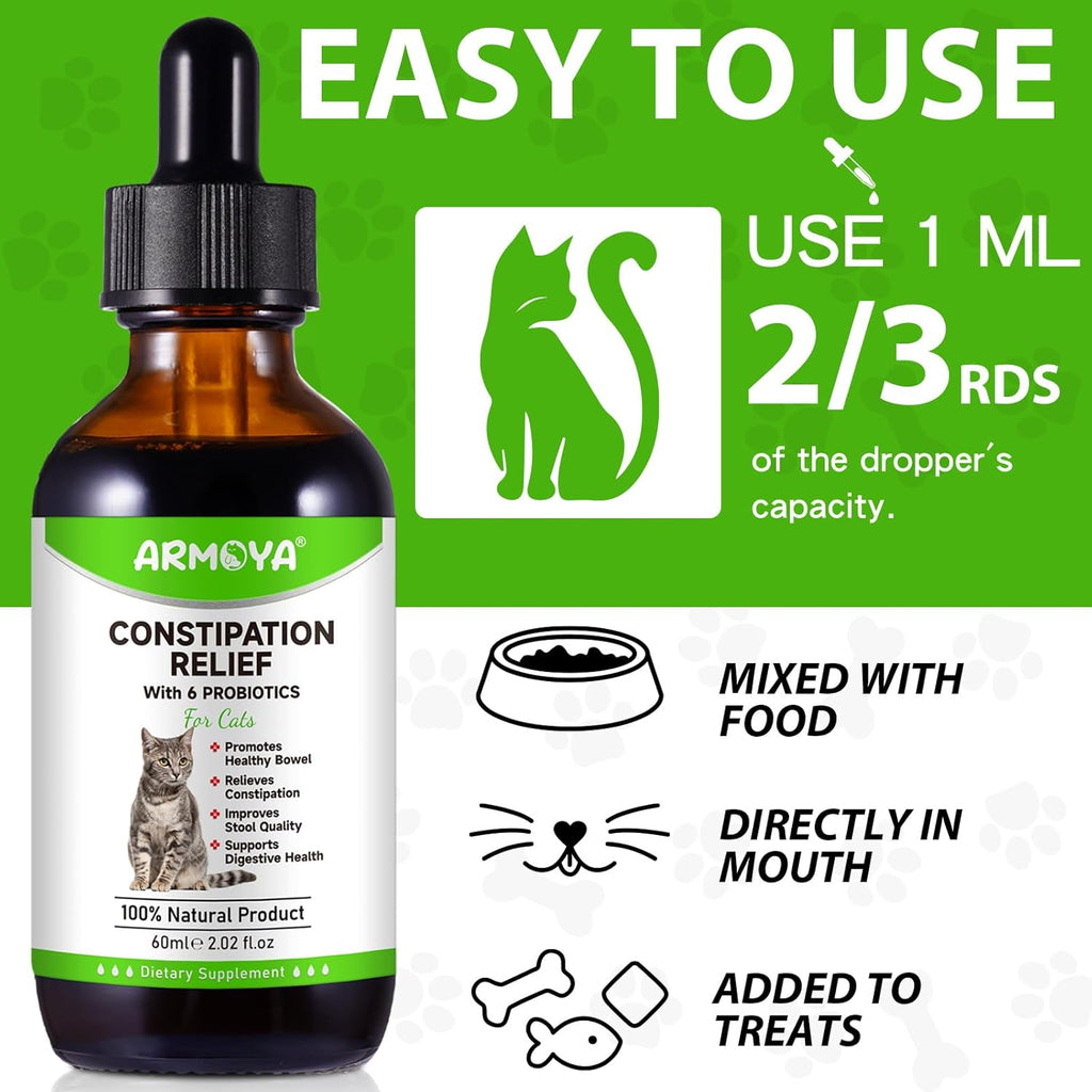 Six probiotic liquid supplement for cat regular bowel movements