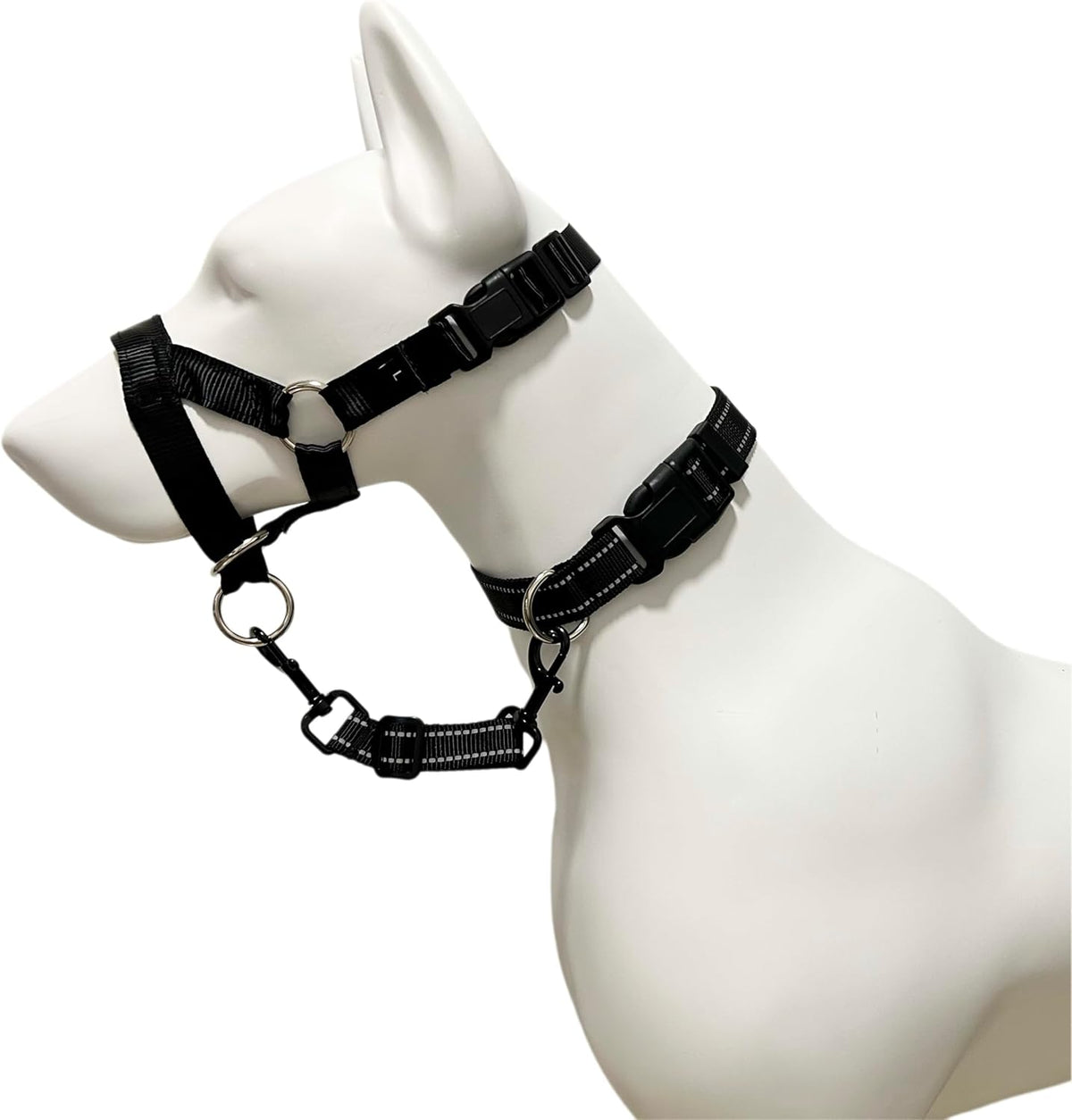 Dog Collar Safety Clip, Reflective Double-Ended Backup Connector for Harness to Collar, Adjustable Safety Clip for Prong, Pinch Collars, Prevents Escapes & Accidental Disconnection - Image 9