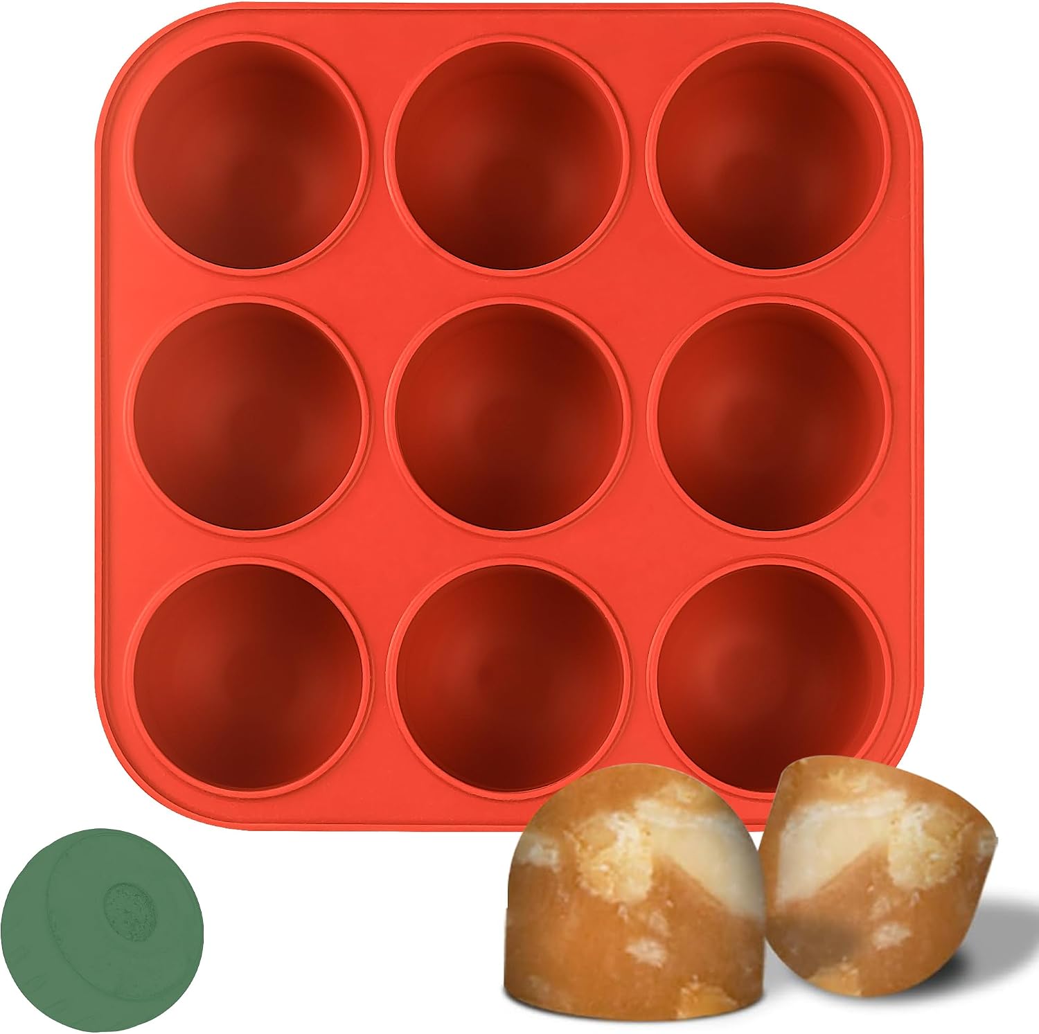 9-Cavity Silicone Frozen Dog Treat Mold with Lid for Woof Pupsicle & Power Chewer Pupsicle XL 75 lbs and Up, Reusable Frozen Dog Treat Tray Mold for Pupsicle Toy - Image 10