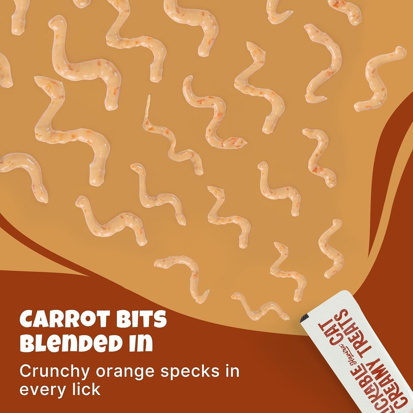 Cat enjoying grain free lickable treats with lactoferrin and taurine