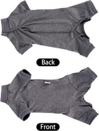Stretchable anti licking pet recovery suit back velcro closure details