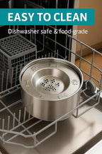 Three liter capacity stainless steel pet bowl for dogs and cats