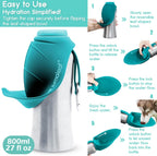 LumoLeaf twenty seven ounce pet hydration bottle with wrist strap for walking