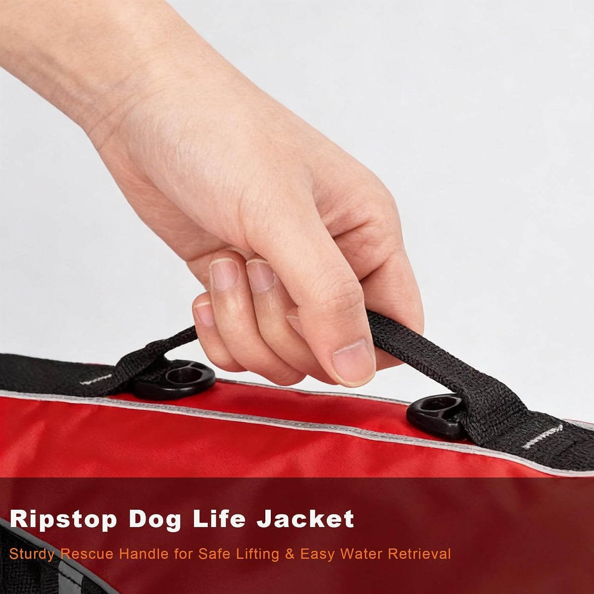 High buoyancy pet safety swimsuit with adjustable chest buckles for small medium and large dogs.