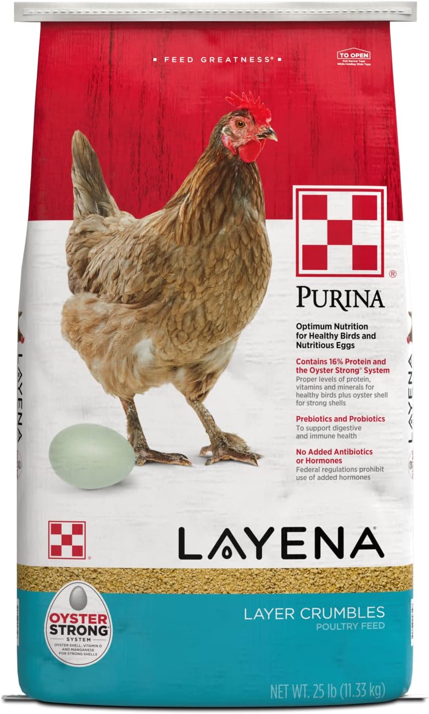 Purina Layena | Nutritionally Complete Layer Hen Feed Crumbles - Chicken Feed | 25 Pound (25 lb) Bag - Image 2
