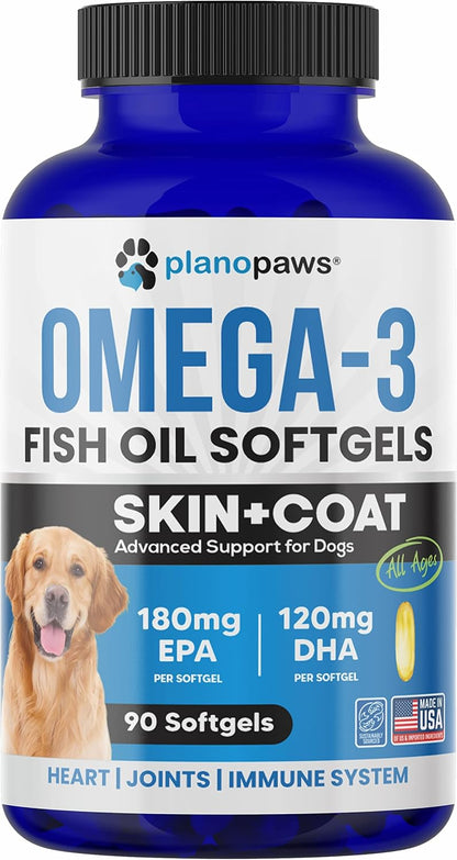 Planopaws wild anchovy and sardine oil softgels for canine wellness