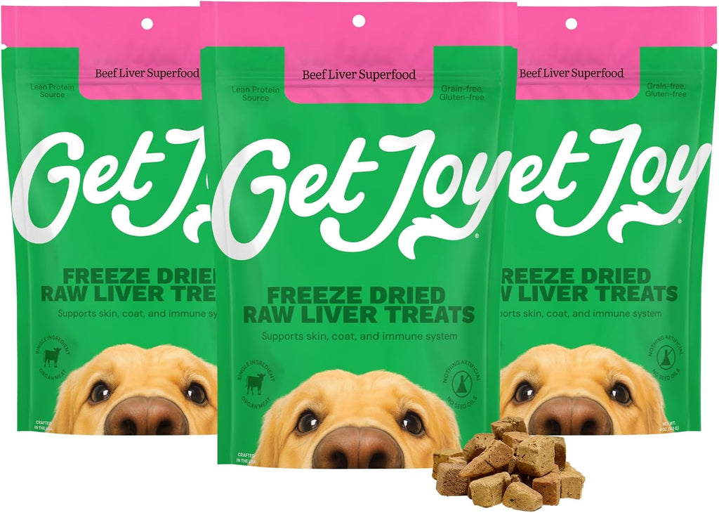 Get Joy Freeze Dried 100% Beef Liver Dog Treats, 4oz | Single Ingredient Organ Meat, High Protein Raw Dog Food Topper, Snack & Training Rewards | Grain Free, Gluten Free, Filler Free - Image 10
