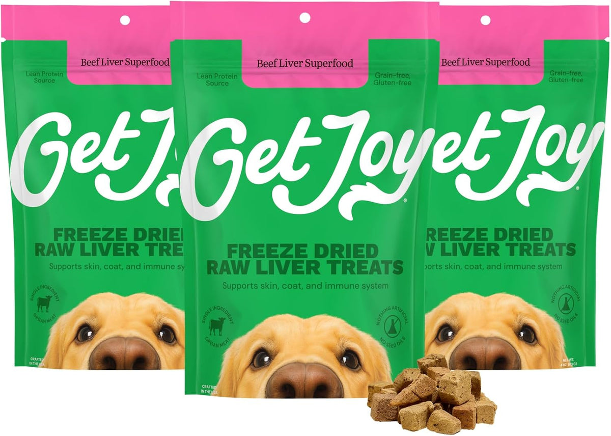 Get Joy Freeze Dried 100% Beef Liver Dog Treats, 4oz | Single Ingredient Organ Meat, High Protein Raw Dog Food Topper, Snack & Training Rewards | Grain Free, Gluten Free, Filler Free - Image 10