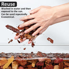 Moisture absorbing pine bark substrate inside snake enclosure
